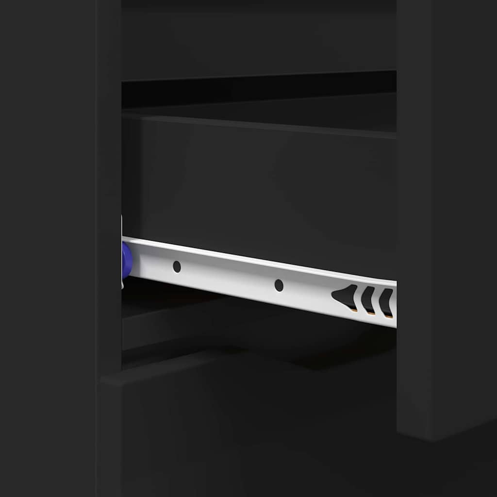 vidaXL Πλαϊνό γραφείο Μαύρο 100 x 30 x 65,6 Επεξεργασμένο ξύλο