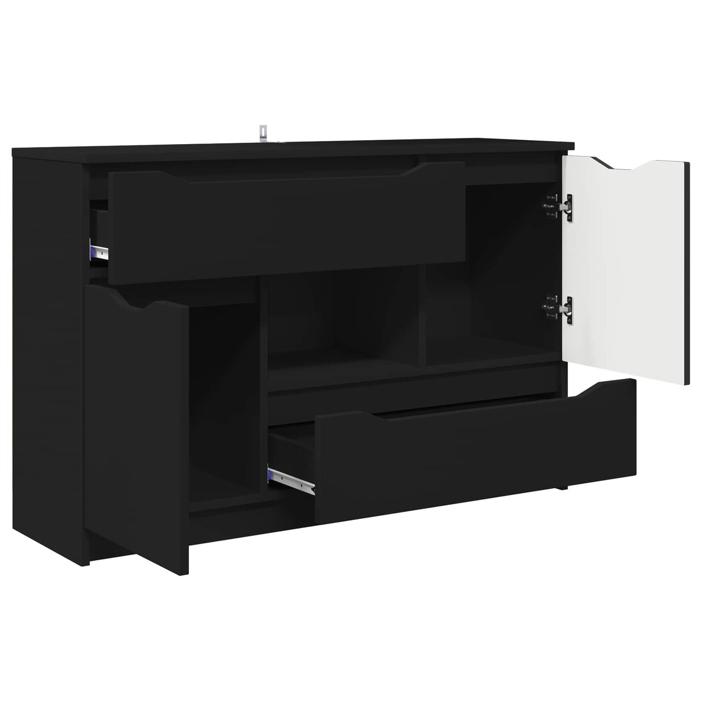 vidaXL Πλαϊνό γραφείο Μαύρο 100 x 30 x 65,6 Επεξεργασμένο ξύλο