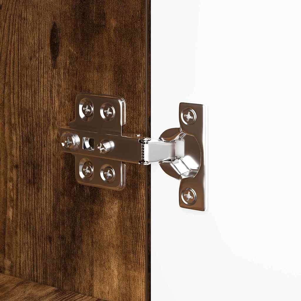 vidaXL Πλαϊνό γραφείο Καπνιστό Δρύς 100 x 30 x 65,6 Επεξεργασμένο ξύλο