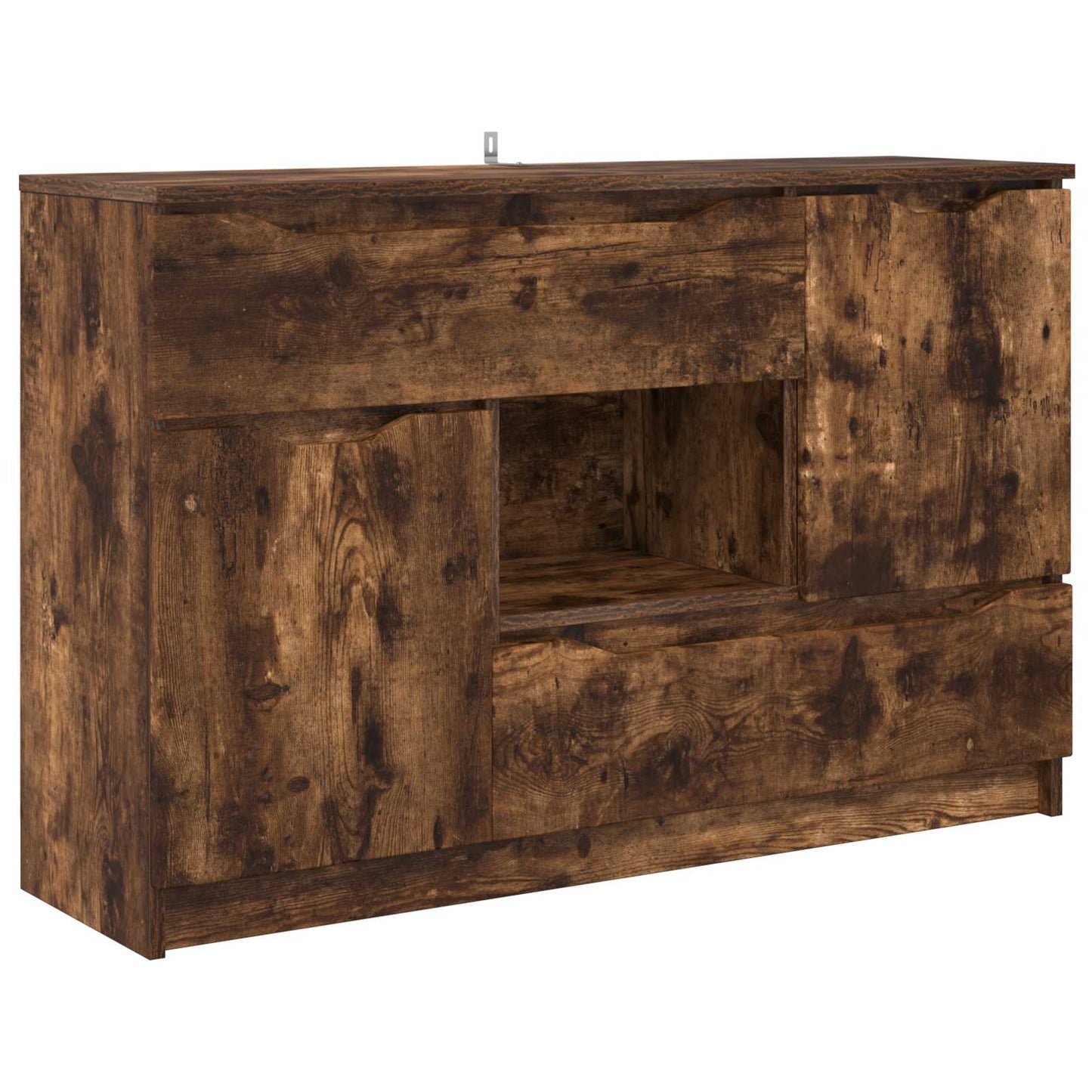 vidaXL Πλαϊνό γραφείο Καπνιστό Δρύς 100 x 30 x 65,6 Επεξεργασμένο ξύλο