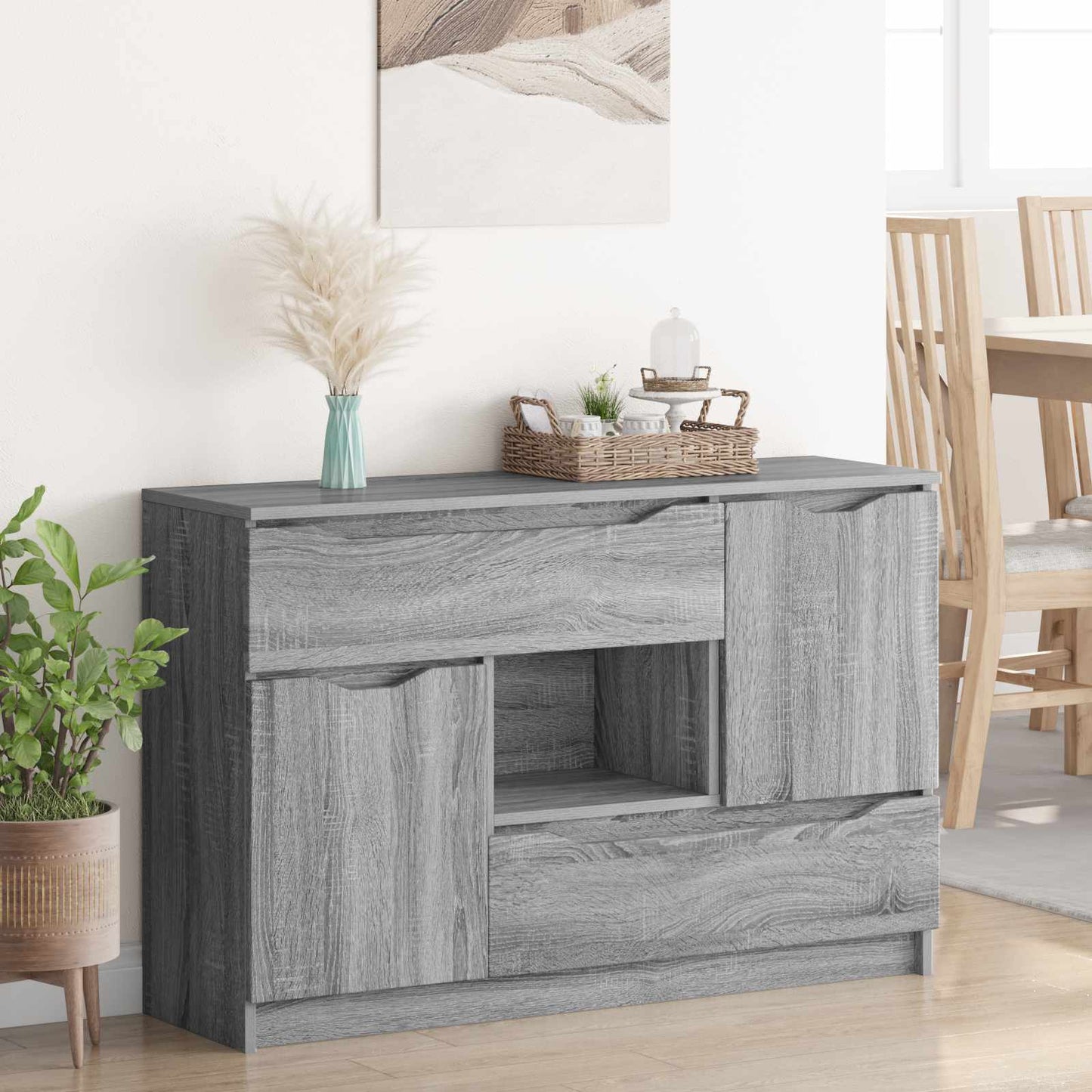 vidaXL Πλαϊνό γραφείο Γκρίζο Σονομα 100 x 30 x 65,6 Επεξεργασμένο ξύλο