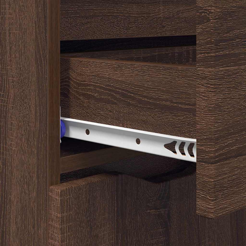 vidaXL Πλαϊνό γραφείο Καφέ δρυς 100 x 30 x 65,6 Επεξεργασμένο ξύλο