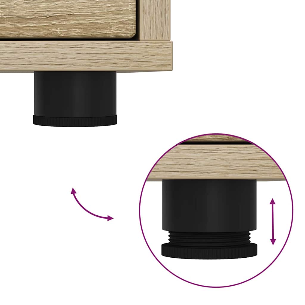 vidaXL Κομοδίνα 2 pcs Δρύς Sonoma 30,5 x 30 x 43 εκ Επεξεργασμένο ξύλο