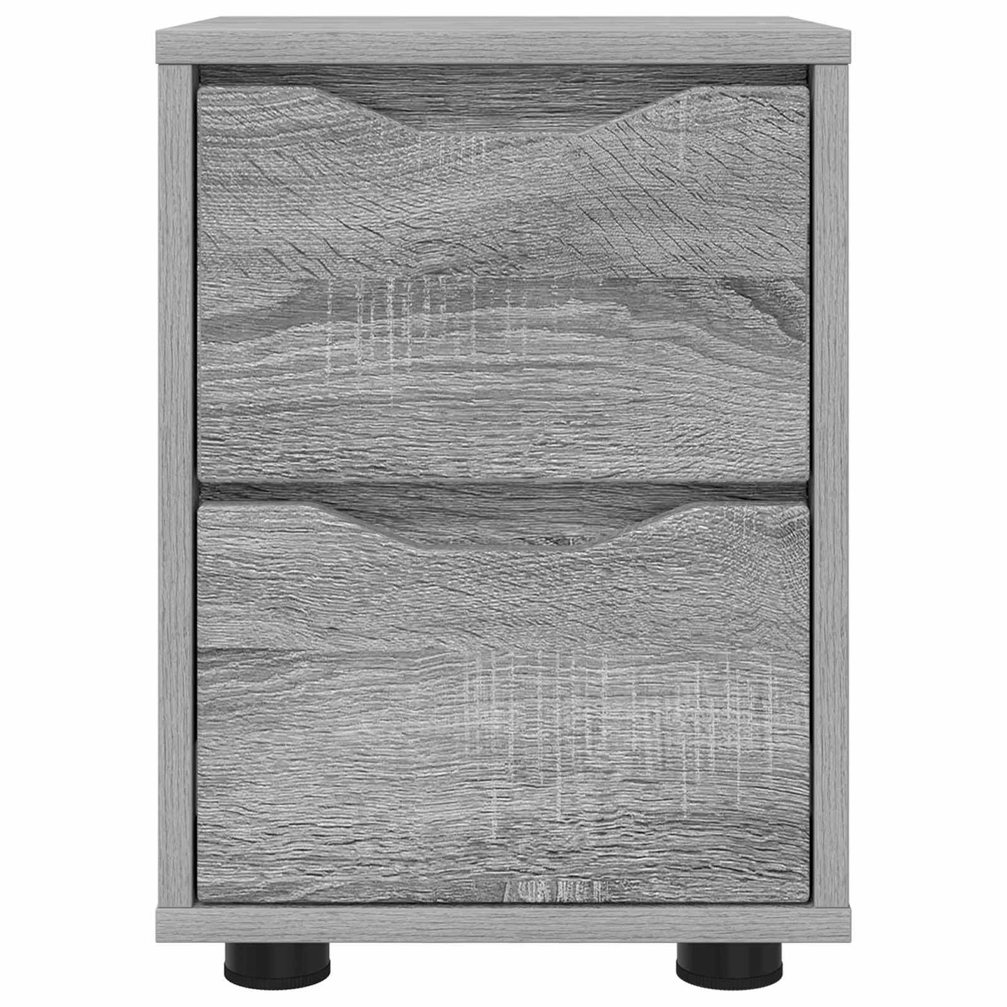 vidaXL Κομοδίνα 2 τμχ. Γκρίζο Σονομα 30,5 x 30 x 43 εκ