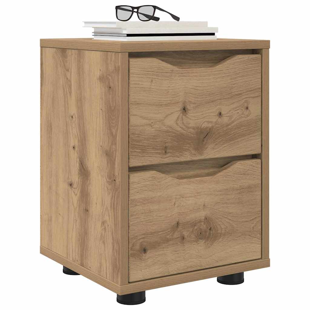 vidaXL Κομοδίνα 2 pcs Artisan Oak 30,5 x 30 x 43 εκ Επεξεργασμένο ξύλο