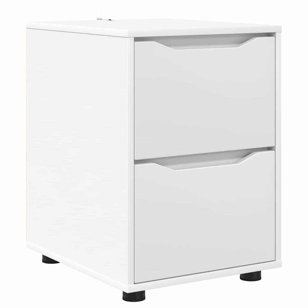 vidaXL Ντουλάπι αποθήκευσης Λευκό 40 x 48 x 57 εκ Επεξεργασμένο ξύλο