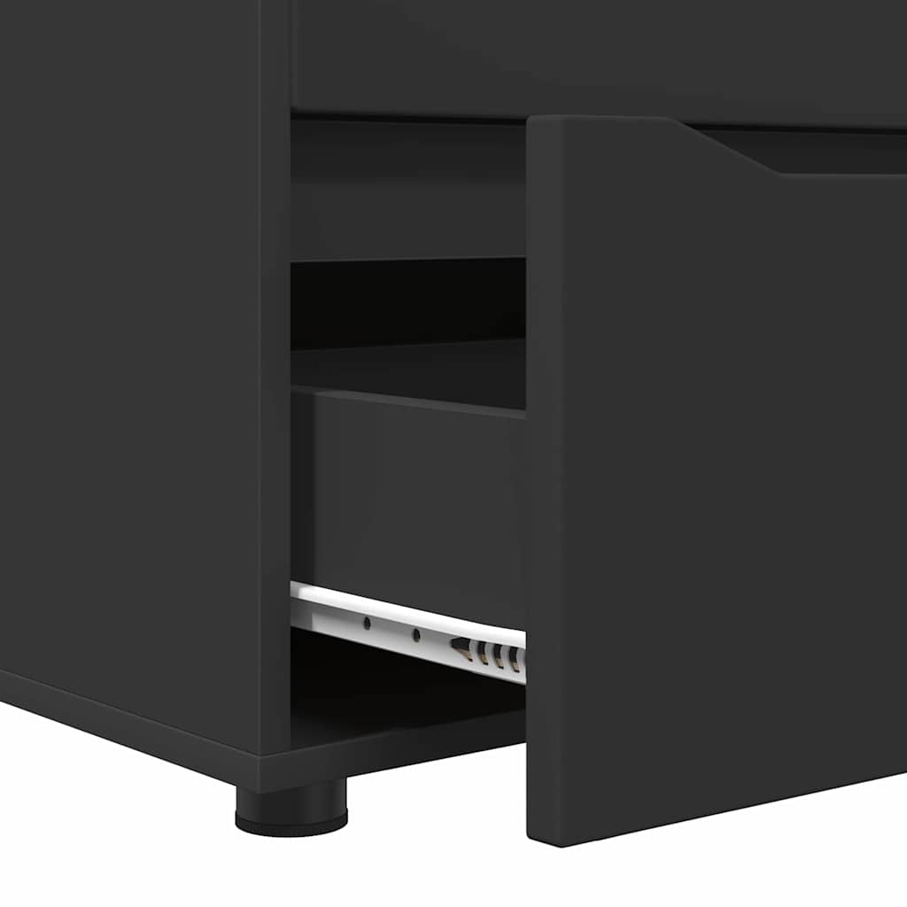 vidaXL Ντουλάπι αποθήκευσης Μαύρο 40 x 48 x 57 εκ Επεξεργασμένο ξύλο
