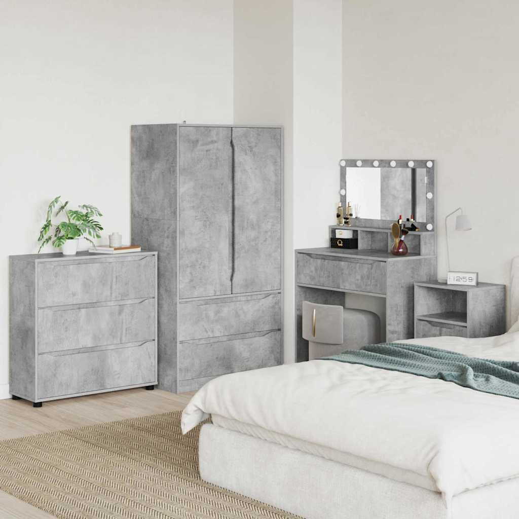 vidaXL Ντουλάπι αποθήκευσης Σκυρόδεμα Γκρι 80 x 31 x 81 εκ