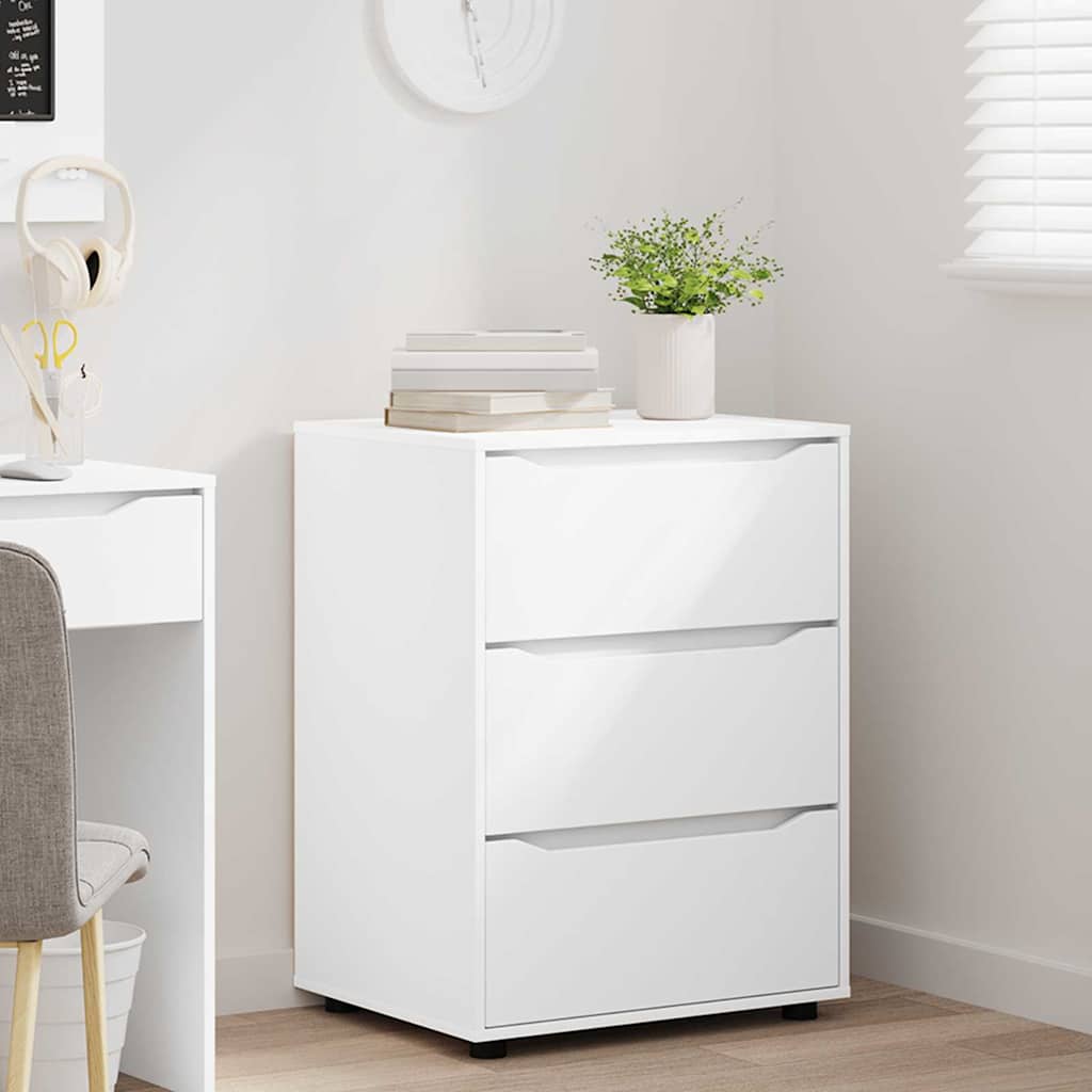 vidaXL Ντουλάπι αποθήκευσης Λευκό 60 x 48 x 81 εκ Επεξεργασμένο ξύλο