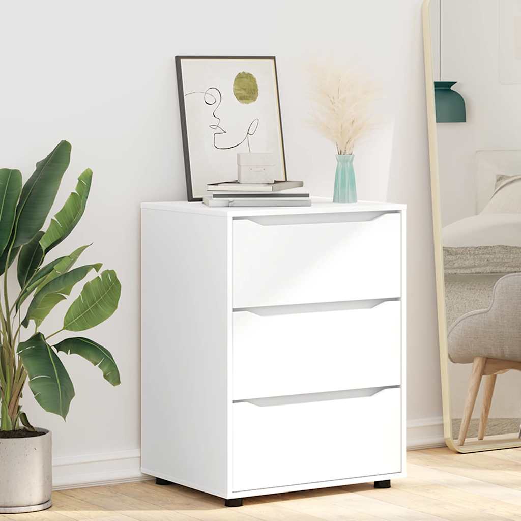vidaXL Ντουλάπι αποθήκευσης Λευκό 60 x 48 x 81 εκ Επεξεργασμένο ξύλο