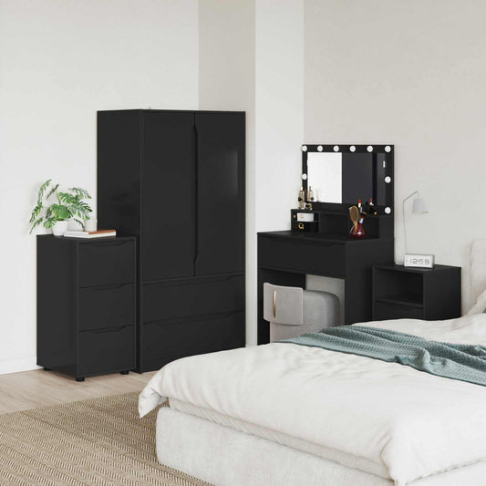 vidaXL Ντουλάπι αποθήκευσης 40 x 48 x 81 εκ Επεξεργασμένο Ξύλο Μαύρο