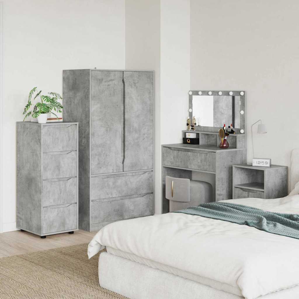 vidaXL Ντουλάπι αποθήκευσης Σκυρόδεμα Γκρι 40 x 48 x 105 εκ