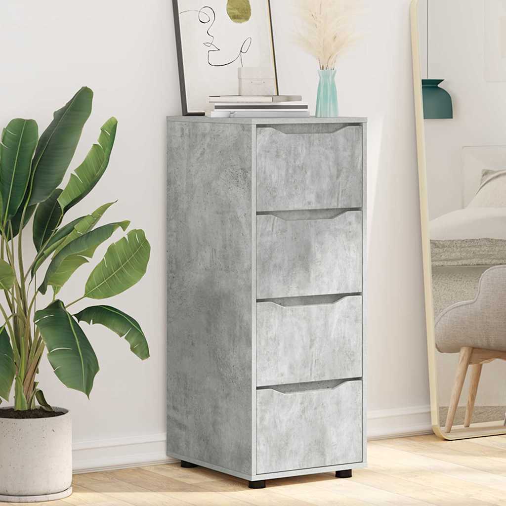 vidaXL Ντουλάπι αποθήκευσης Σκυρόδεμα Γκρι 40 x 48 x 105 εκ