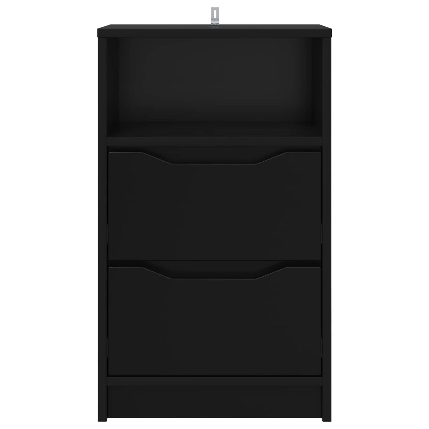 vidaXL Κομοδίνα 2 τμχ. Μαύρο 40 x 30 x 467 εκ Επεξεργασμένο Ξύλο
