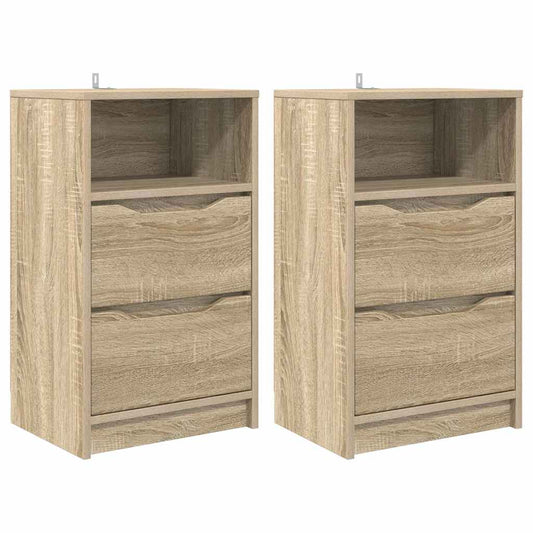 vidaXL Κομοδίνα 2 pcs Δρύς Sonoma 40 x 30 x 467 εκ Επεξεργασμένο ξύλο