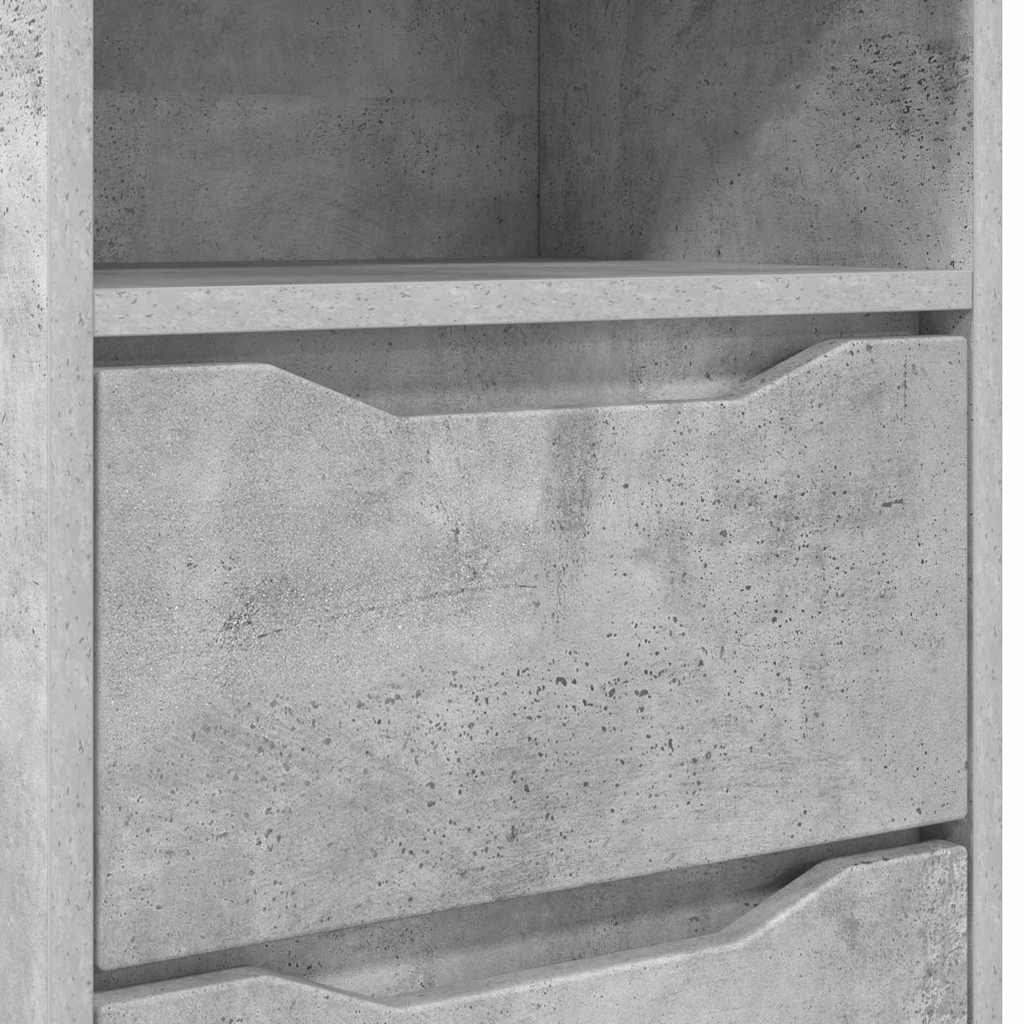 vidaXL Κομοδίνο Σκυρόδεμα Γκρι 40 x 30 x 467 εκ Επεξεργασμένο ξύλο