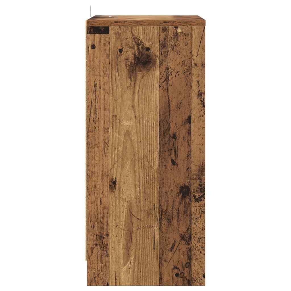 vidaXL Κομοδίνα 2 pcs Παλιό Ξύλο 40 x 30 x 467 εκ Επεξεργασμένο ξύλο