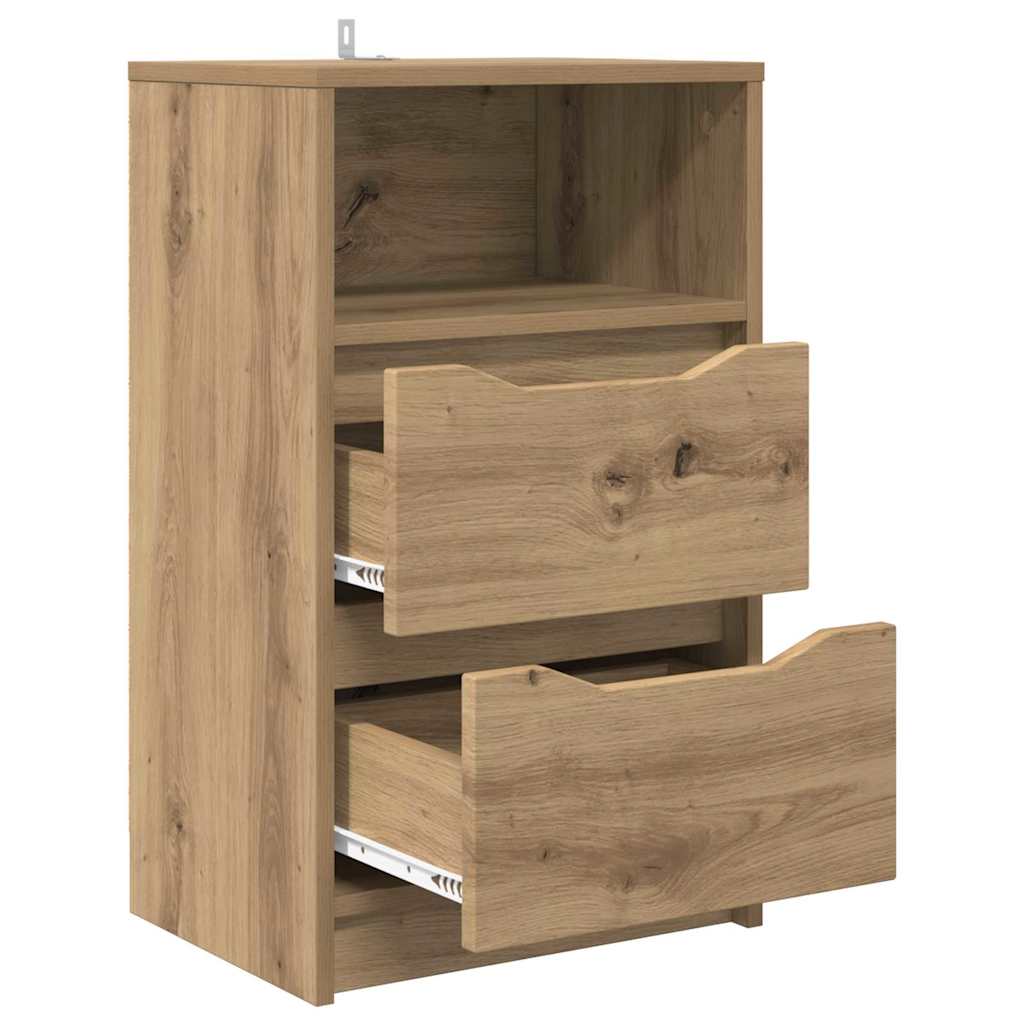 vidaXL Κομοδίνα 2 pcs Artisan Oak 40 x 30 x 467 εκ Επεξεργασμένο ξύλο