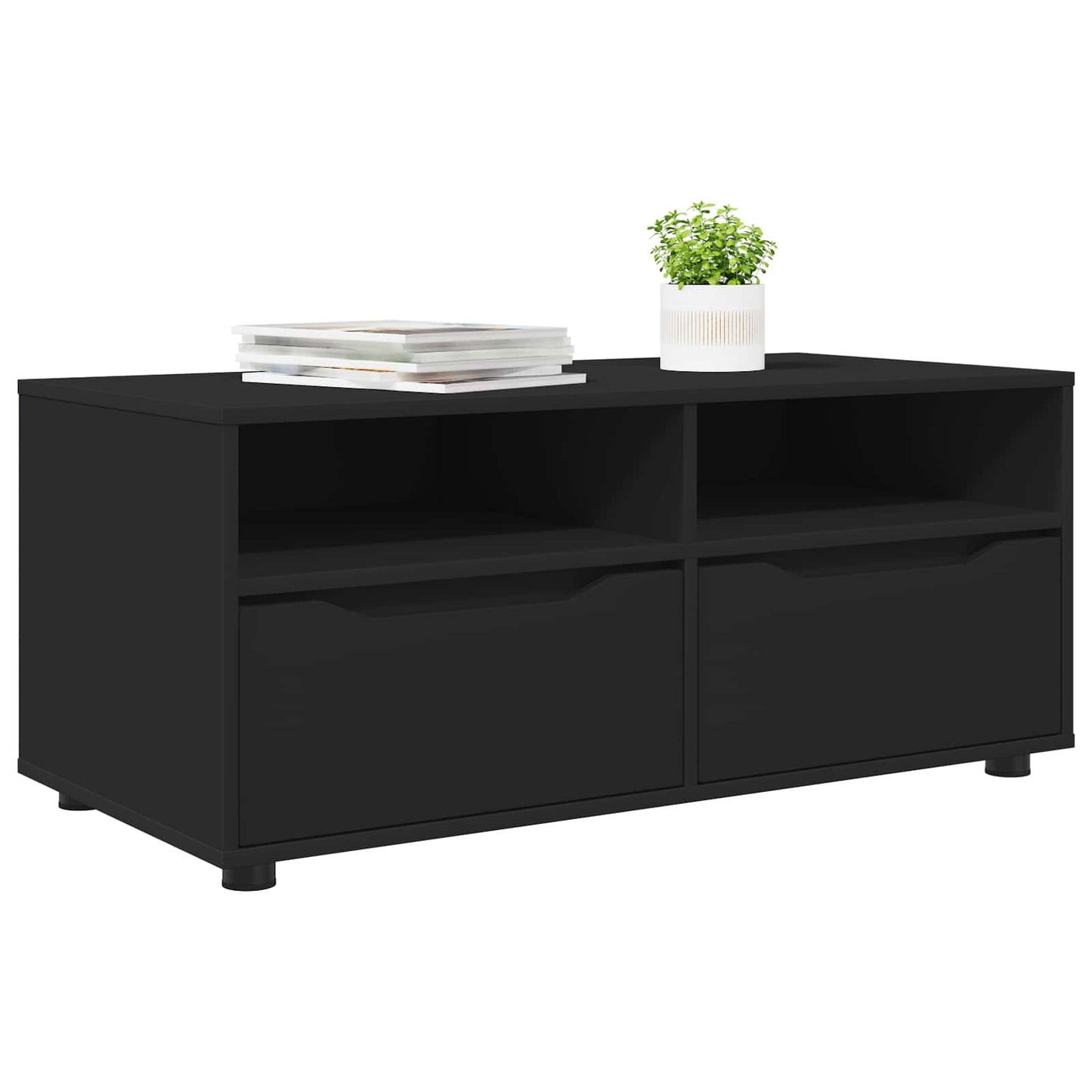 vidaXL Ντουλάπι TV 100 x 48 x 43 εκ. Μαύρο Επεξεργασμένο Ξύλο