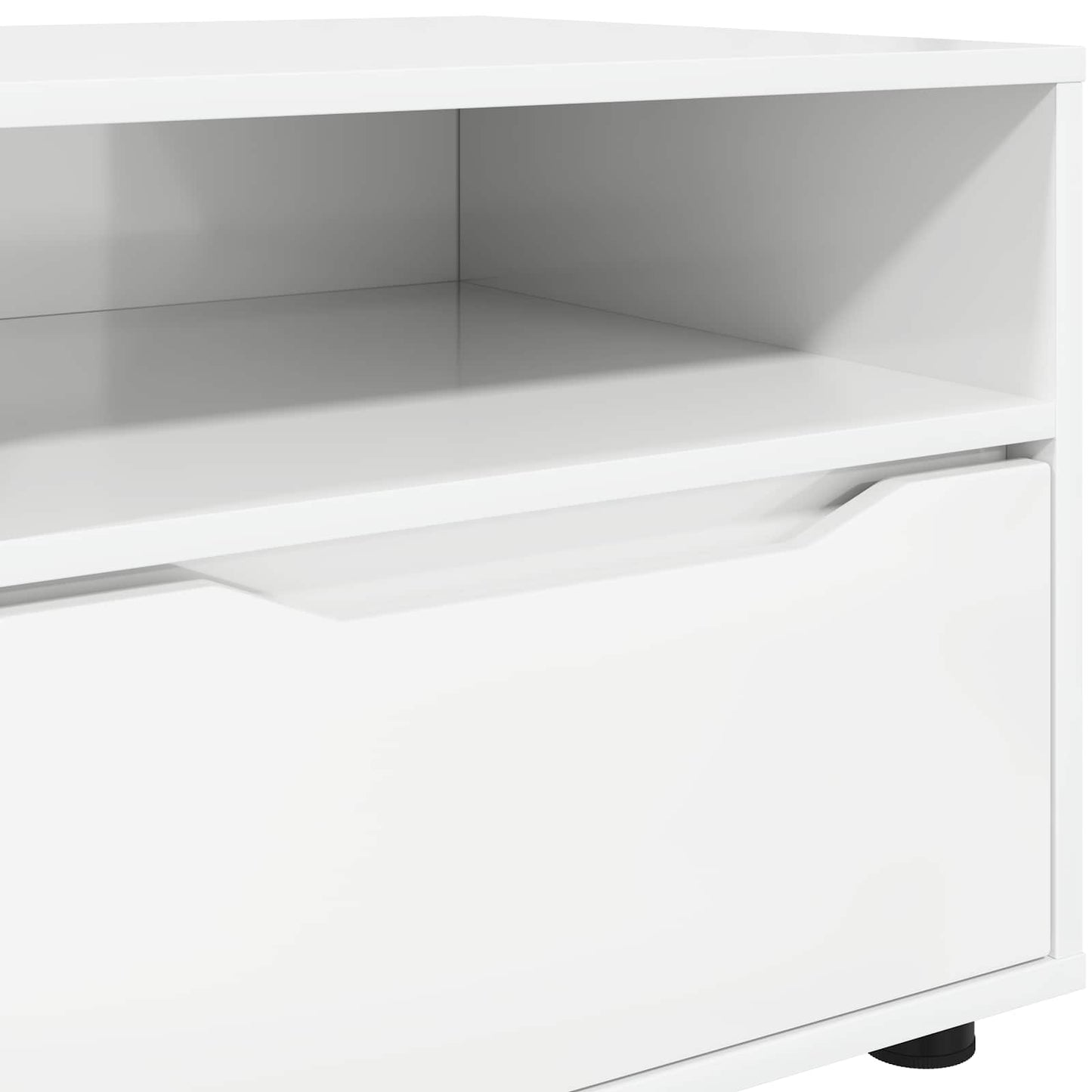 vidaXL Ντουλάπι TV 100 x 48 x 43 εκ. Υψηλής γυαλάδας λευκό