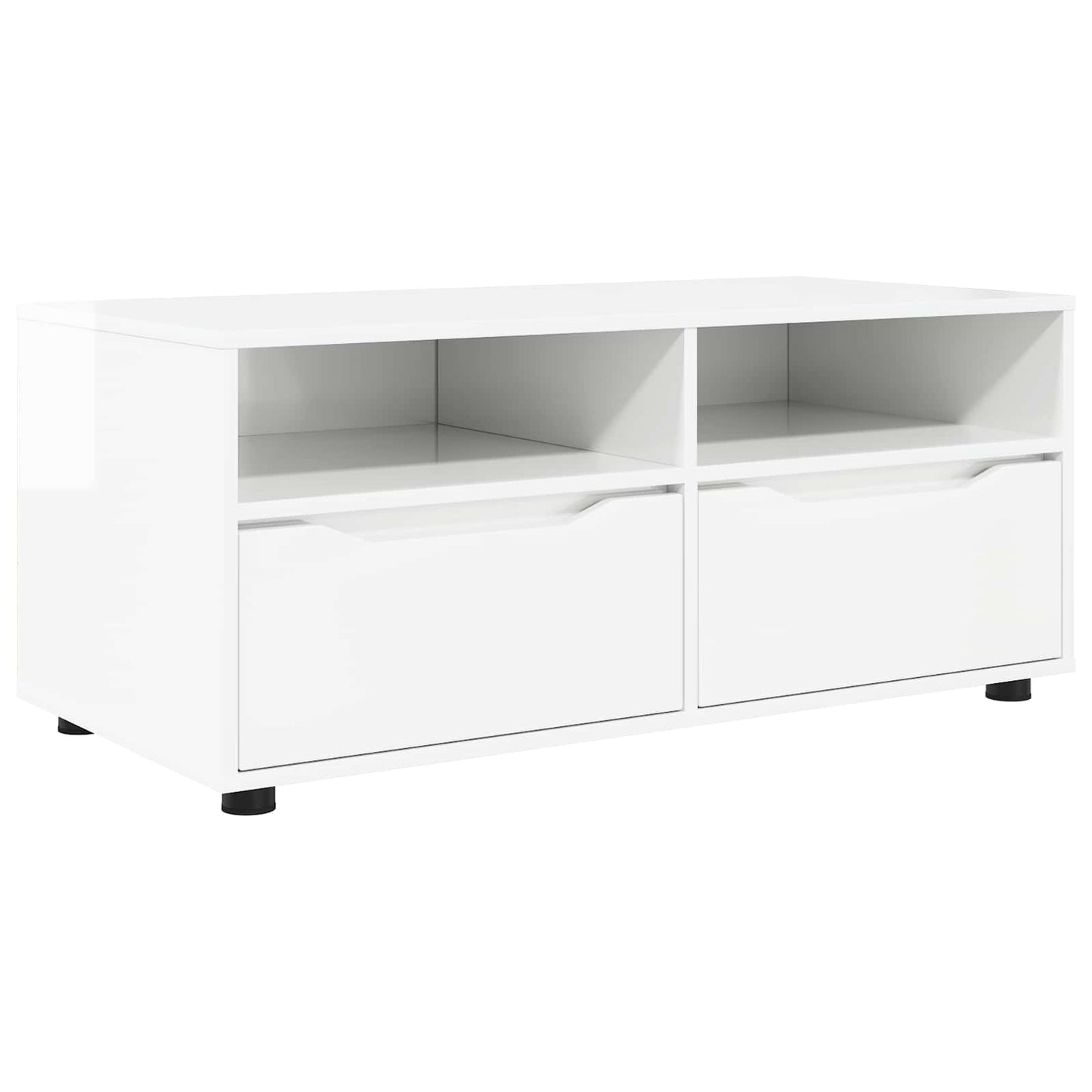 vidaXL Ντουλάπι TV 100 x 48 x 43 εκ. Υψηλής γυαλάδας λευκό