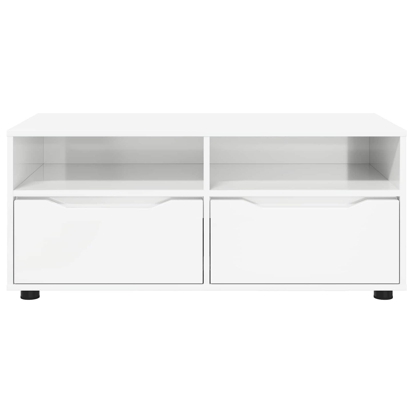 vidaXL Ντουλάπι TV 100 x 48 x 43 εκ. Υψηλής γυαλάδας λευκό