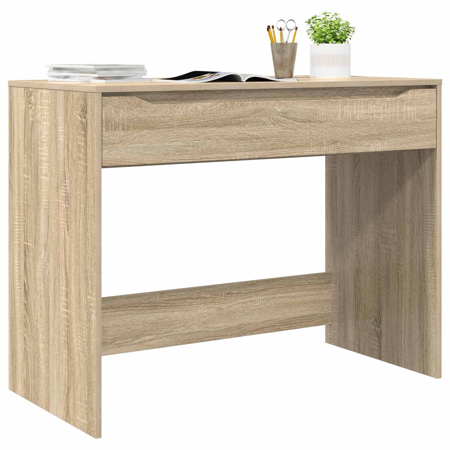 vidaXL Γραφείο με συρτάρι με αποθήκευση Δρύς Sonoma 100 x 50 x 78 εκ