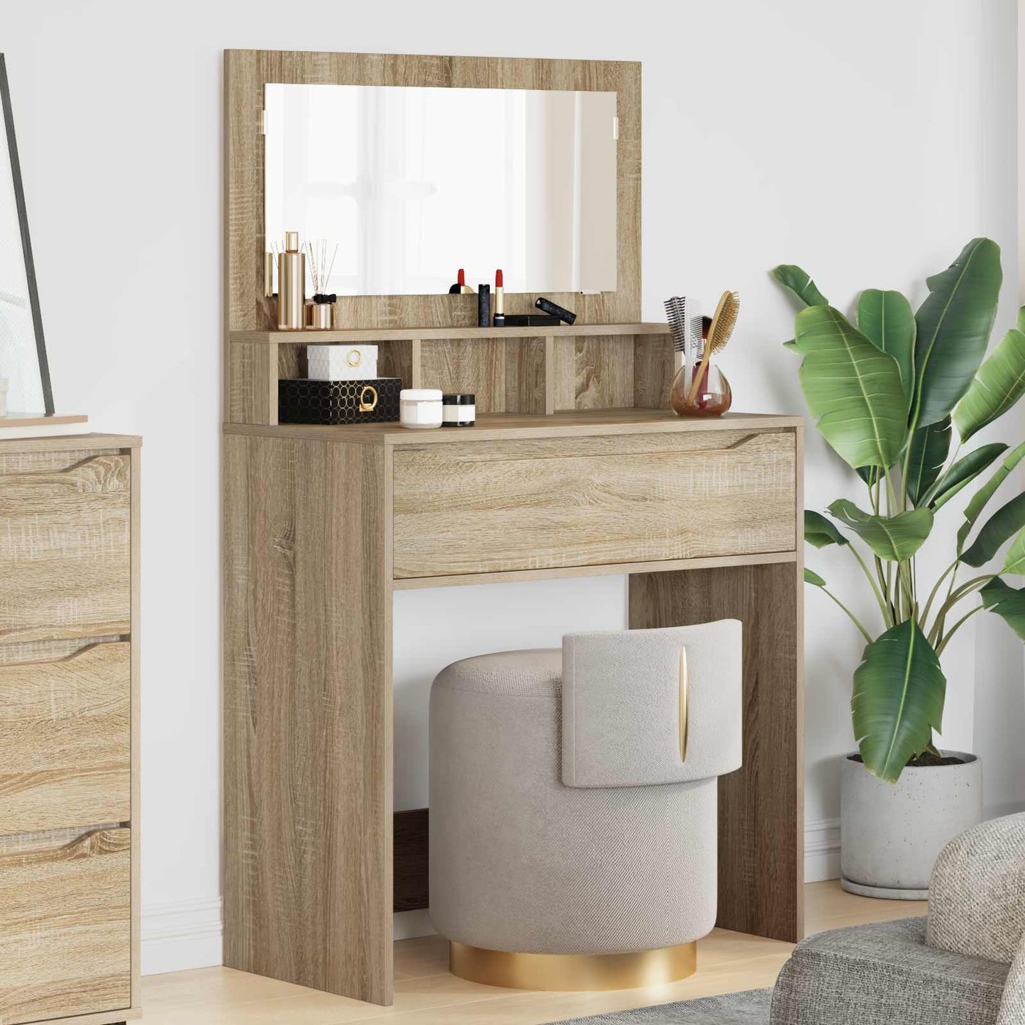 vidaXL Τραπέζια Ντυσίματος Κρεβατοκάμαρας Δρύς Sonoma