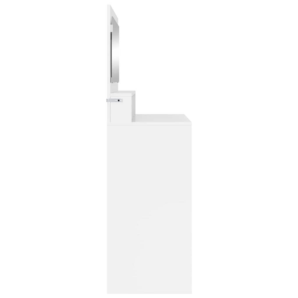 vidaXL Τραπέζια Ντυσίματος Κρεβατοκάμαρας Υψηλής γυαλάδας λευκό