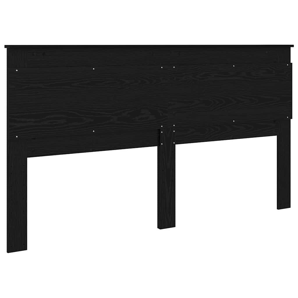 vidaXL Κεφαλάρι με κεφαλάρι Μαύρη Οξυά 200 cm Επεξεργασμένο ξύλο