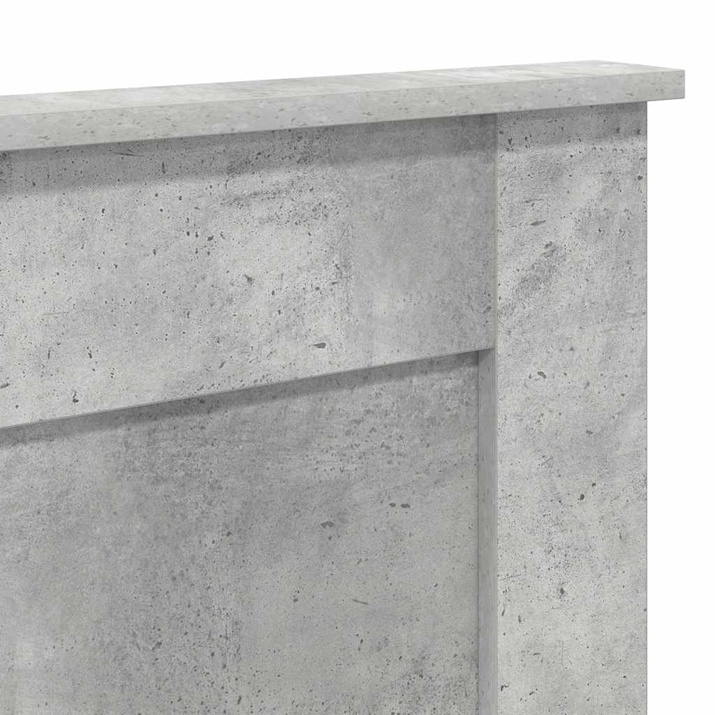 vidaXL Κεφαλάρι με κεφαλάρι Σκυρόδεμα Γκρι 200 cm Επεξεργασμένο ξύλο