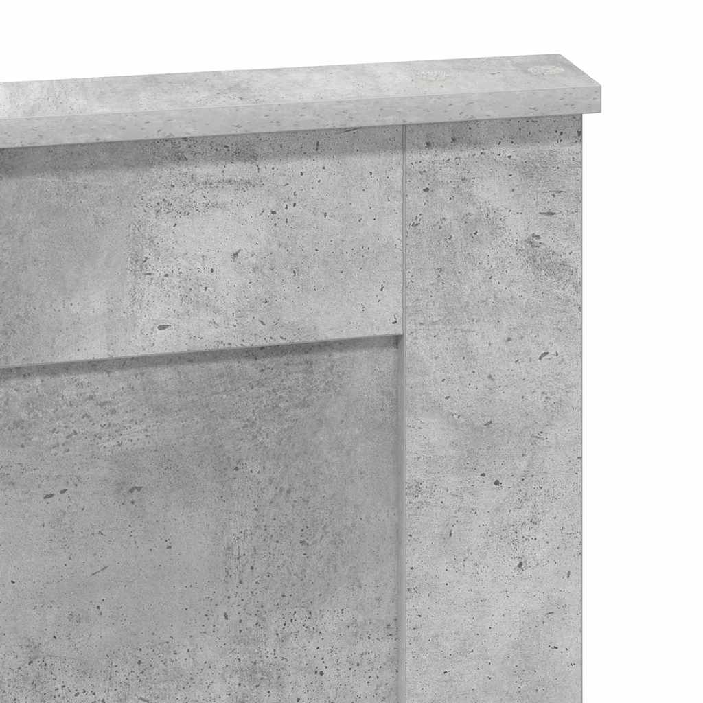 vidaXL Κεφαλάρι με κεφαλάρι Σκυρόδεμα Γκρι 160 cm Επεξεργασμένο ξύλο