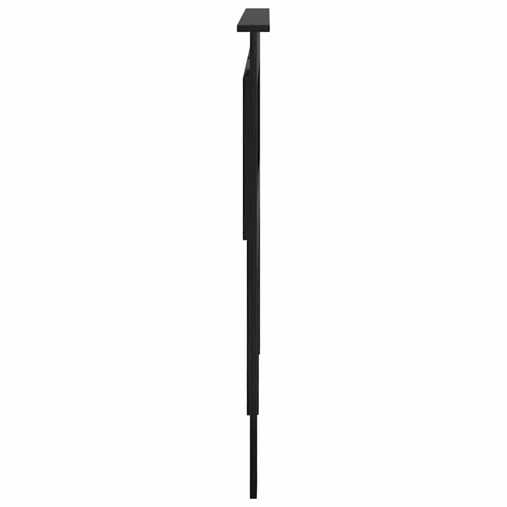 vidaXL Κεφαλάρι με κεφαλάρι Μαύρη Οξυά 120 cm Επεξεργασμένο ξύλο