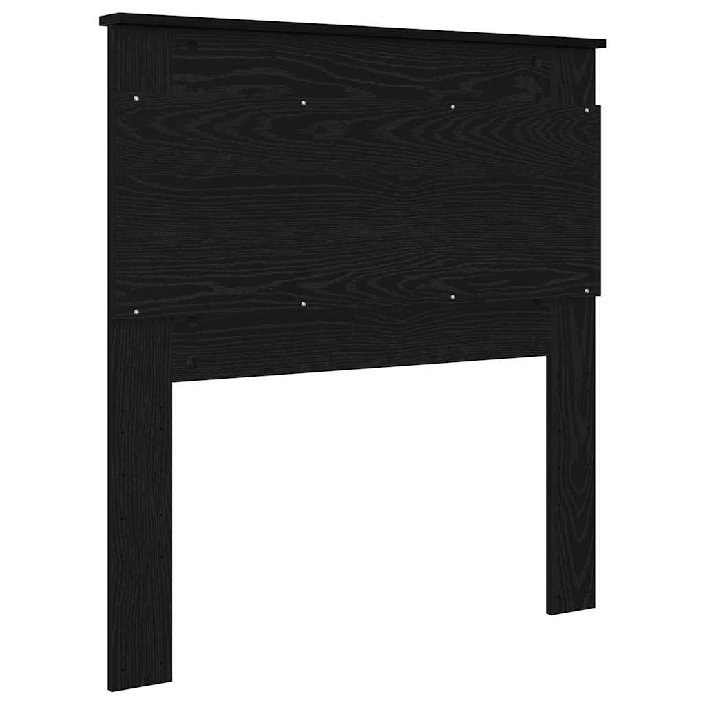 vidaXL Κεφαλάρι με κεφαλάρι Μαύρη Οξυά 75 cm Επεξεργασμένο ξύλο