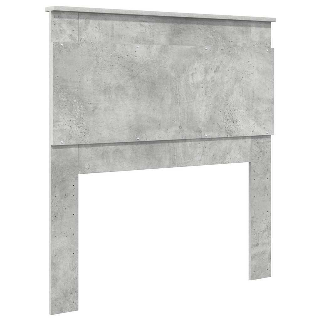 vidaXL Κεφαλάρι με κεφαλάρι Σκυρόδεμα Γκρι 75 cm Επεξεργασμένο ξύλο