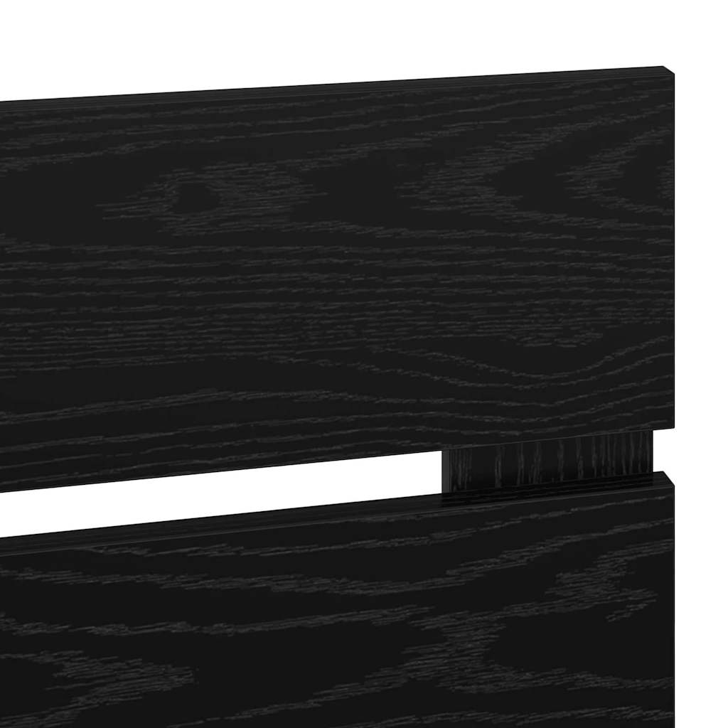 vidaXL Κεφαλάρι με κεφαλάρι Μαύρη Οξυά 160 cm Επεξεργασμένο ξύλο