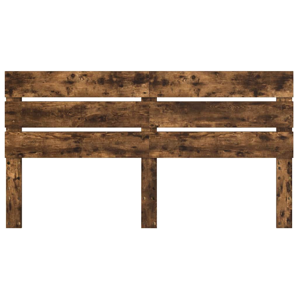 vidaXL Κεφαλάρι με κεφαλάρι Καπνιστό Δρύς 160 cm Επεξεργασμένο ξύλο