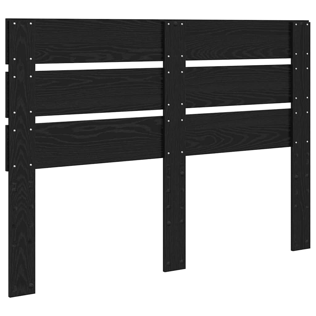 vidaXL Κεφαλάρι με κεφαλάρι Μαύρη Οξυά 150 cm Επεξεργασμένο ξύλο