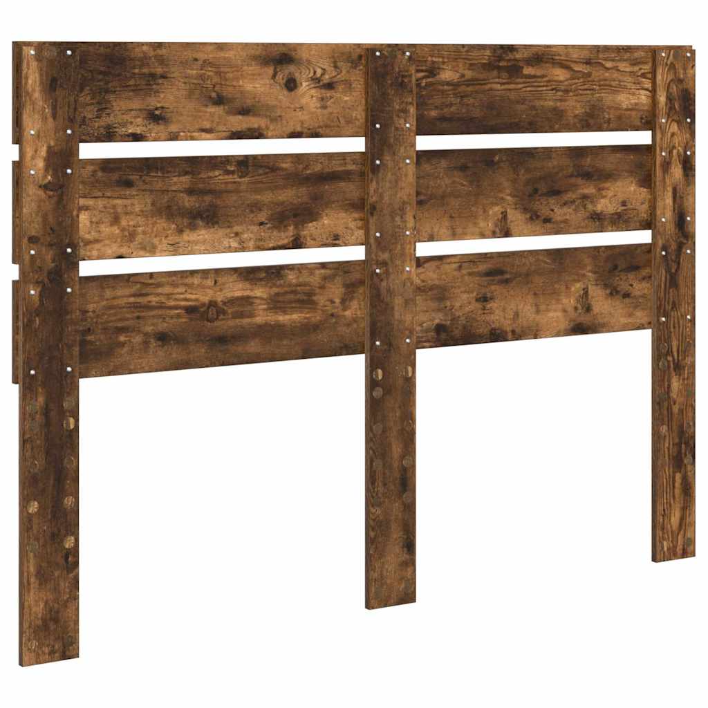 vidaXL Κεφαλάρι με κεφαλάρι Καπνιστό Δρύς 140 cm Επεξεργασμένο ξύλο