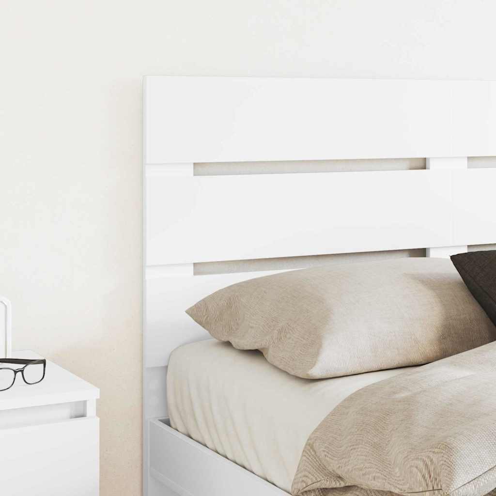 vidaXL Κεφαλάρι με κεφαλάρι Λευκό 135 cm Επεξεργασμένο ξύλο