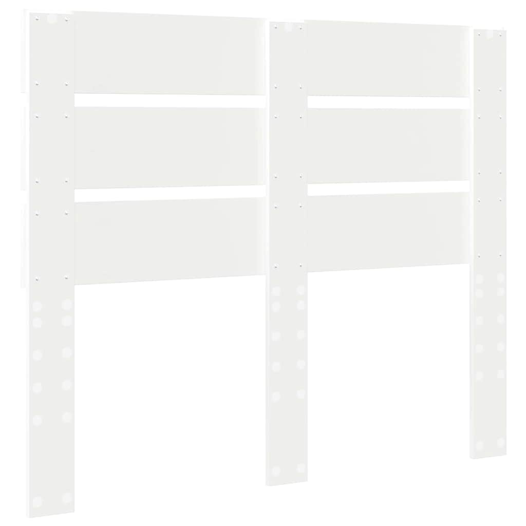 vidaXL Κεφαλάρι με κεφαλάρι Λευκό 120 cm Επεξεργασμένο ξύλο