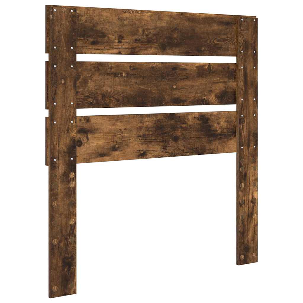 vidaXL Κεφαλάρι με κεφαλάρι Καπνιστό Δρύς 90 cm Επεξεργασμένο ξύλο