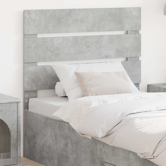 vidaXL Κεφαλάρι Σκυρόδεμα Γκρι Επεξεργασμένο Ξύλο