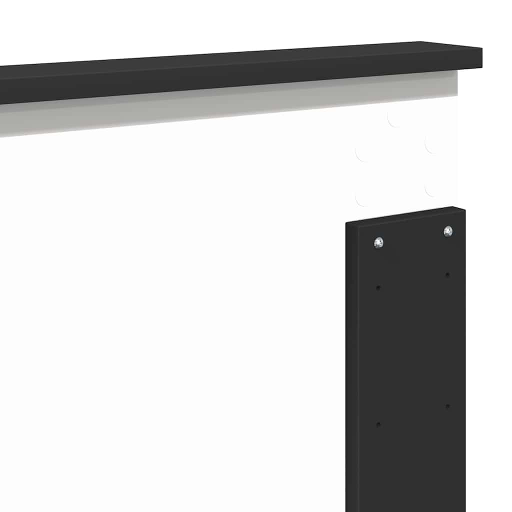 vidaXL Κεφαλάρι με κεφαλάρι Μαύρη Οξυά 200 cm Επεξεργασμένο ξύλο