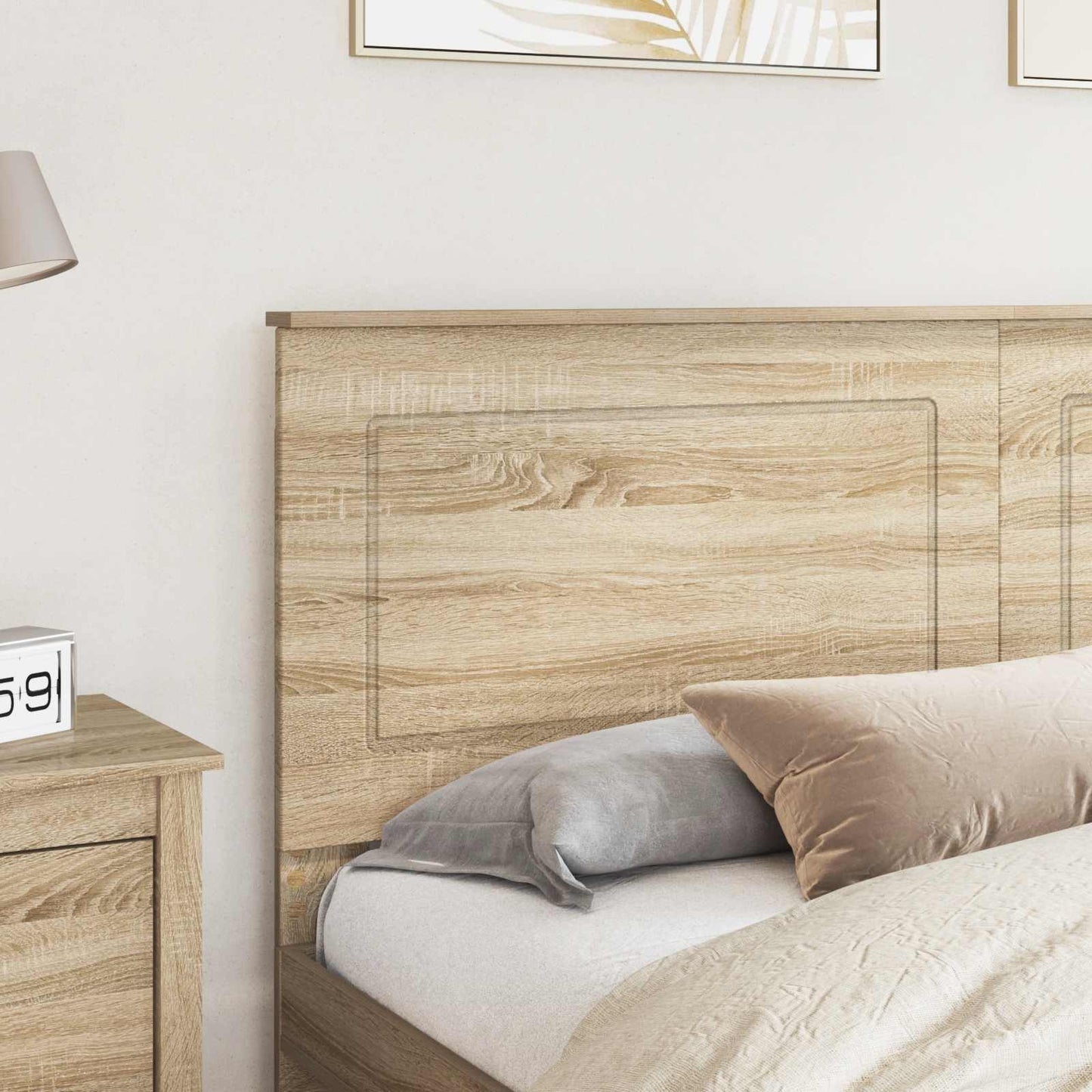 vidaXL Κεφαλάρι με κεφαλάρι Δρύς Sonoma 180 cm Επεξεργασμένο ξύλο