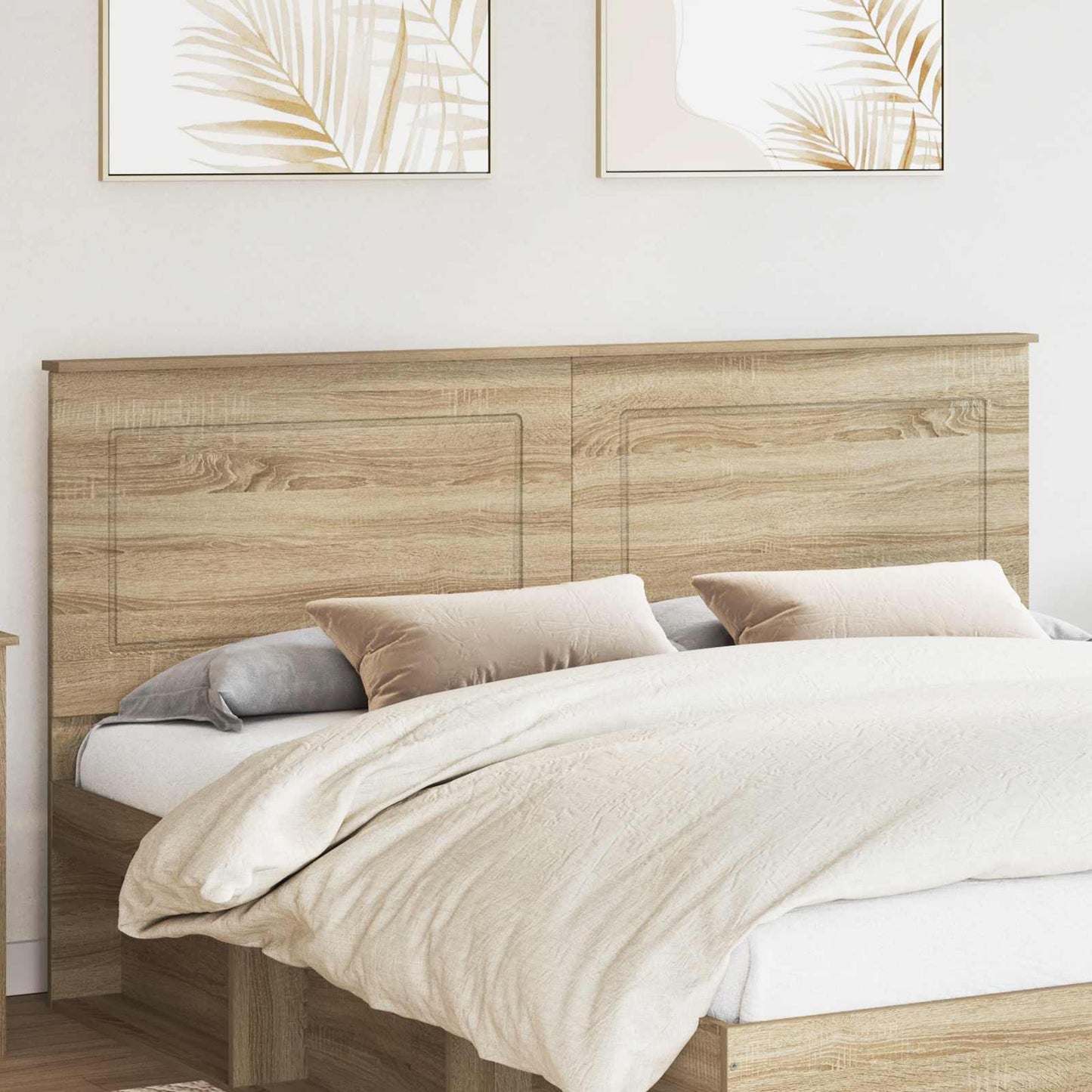 vidaXL Κεφαλάρι με κεφαλάρι Δρύς Sonoma 180 cm Επεξεργασμένο ξύλο