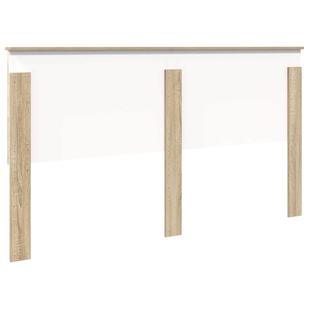 vidaXL Κεφαλάρι με κεφαλάρι Δρύς Sonoma 180 cm Επεξεργασμένο ξύλο