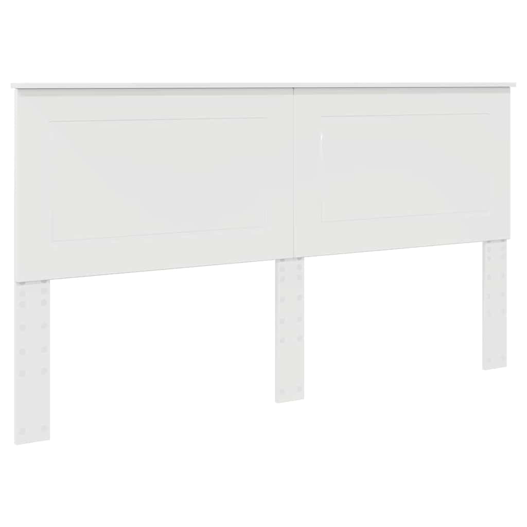 vidaXL Κεφαλάρι με κεφαλάρι Γυαλιστερό Λευκό 180 cm Επεξεργασμένο ξύλο