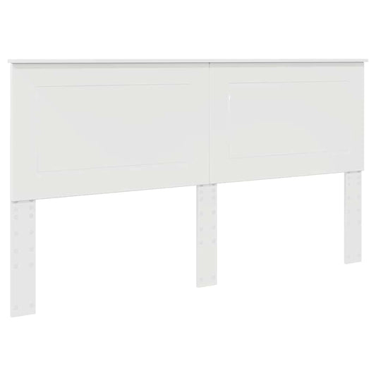 vidaXL Κεφαλάρι με κεφαλάρι Γυαλιστερό Λευκό 180 cm Επεξεργασμένο ξύλο