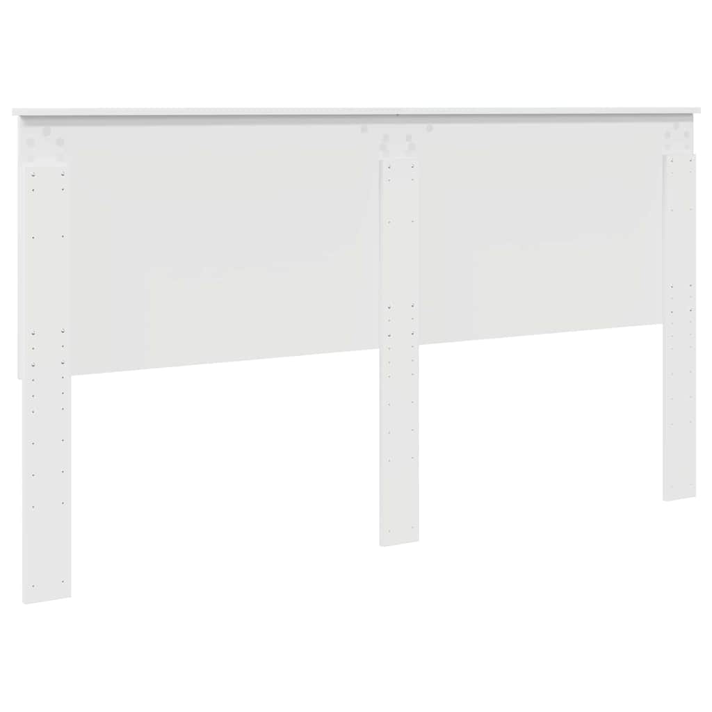 vidaXL Κεφαλάρι με κεφαλάρι Γυαλιστερό Λευκό 180 cm Επεξεργασμένο ξύλο